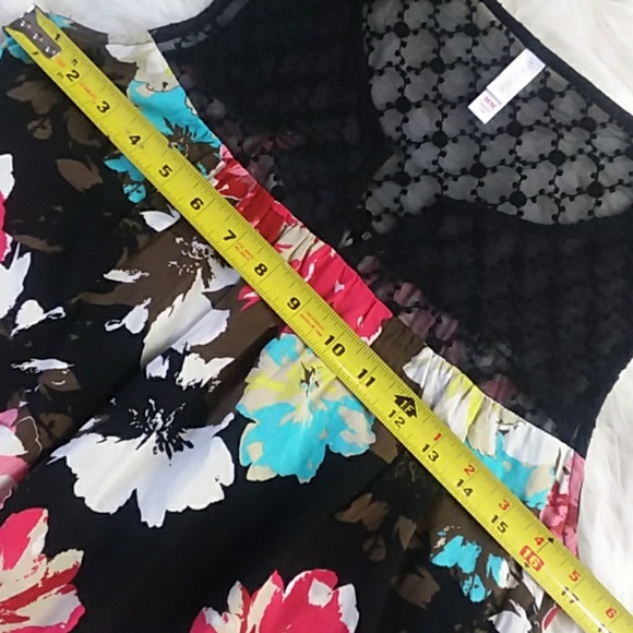 Xhiliration black print dress/cover up Md - Picture 5 of 8